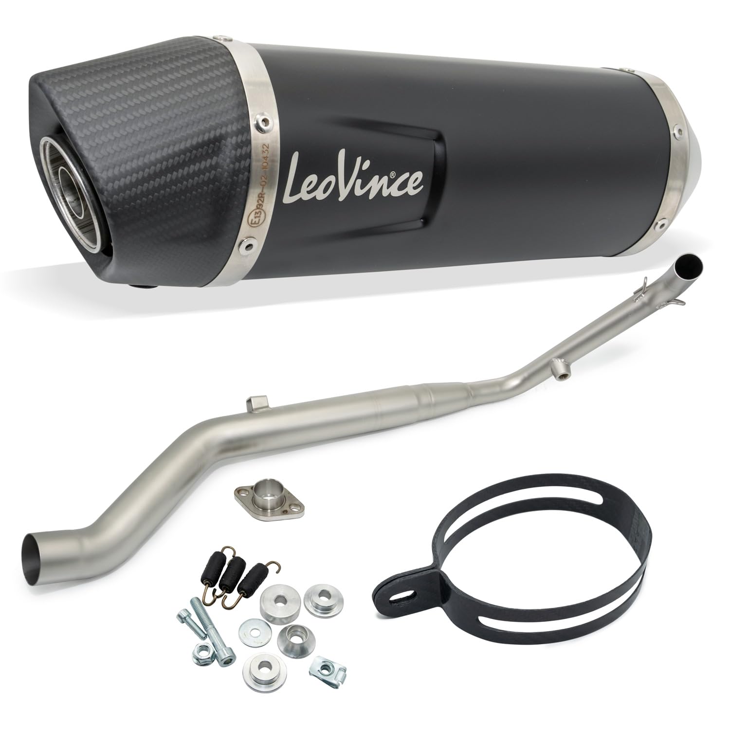 Auspuffanlage LeoVince Komplettanlage SBK LV ONE EVO Black Edition, Edelstahl schwarz, Carbon Kappe, 1/1, mit Zulassung für Yamaha MT-125 / YZF-R125 mit Kat Auspuffanlage LeoVince Komplettanlage SBK LV ONE EVO Black Edition, Edelstahl schwarz, Carbon Kappe, 1/1, mit Zulassung für Yamaha MT-125 / YZF-R125 mit Kat von Maxtuned