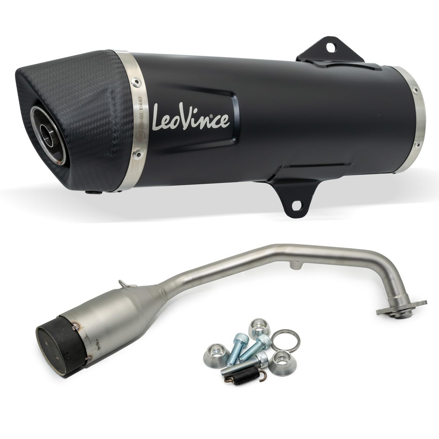 Auspuffanlage LeoVince Komplettanlage SBK NERO, Edelstahl schwarz, Carbon Kappe, 1/1, mit Katalysator, mit Zulassung für Yamaha X-Max 125 / Tech Max Auspuffanlage LeoVince Komplettanlage SBK NERO, Edelstahl schwarz, Carbon Kappe, 1/1, mit Katalysator, mit Zulassung für Yamaha X-Max 125 / Tech Max von Maxtuned