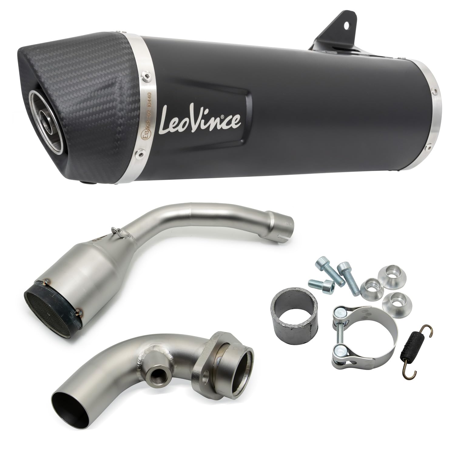 Auspuffanlage LeoVince Komplettanlage SBK NERO, Edelstahl schwarz, Carbon Kappe, 1/1, mit Zulassung für Piaggio Vespa GTS 300 HPE mit Kat Auspuffanlage LeoVince Komplettanlage SBK NERO, Edelstahl schwarz, Carbon Kappe, 1/1, mit Zulassung für Piaggio Vespa GTS 300 HPE mit Kat von Maxtuned