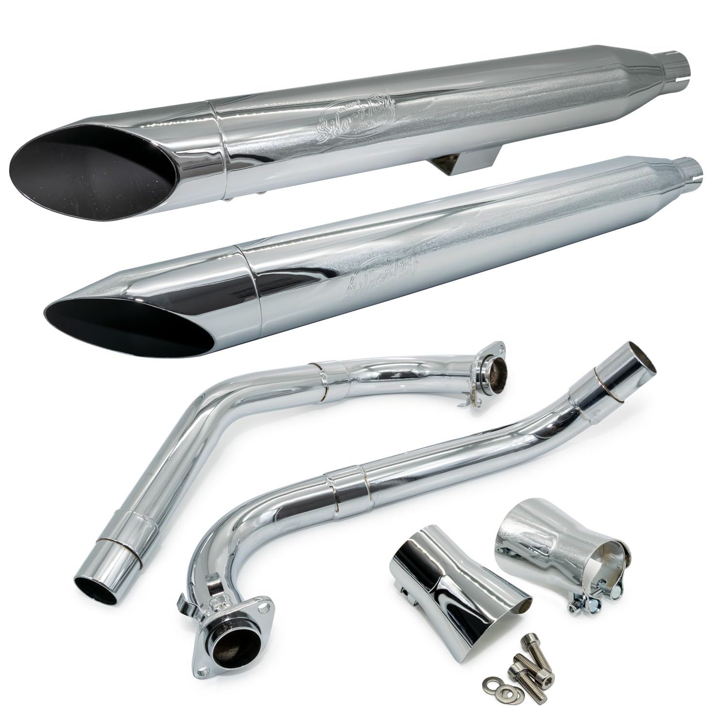 Auspuffanlage LeoVince Komplettanlage SILVERTAIL K02, chrom, mit Zulassung für Kawasaki VN 800 Classic Auspuffanlage LeoVince Komplettanlage SILVERTAIL K02, chrom, mit Zulassung für Kawasaki VN 800 Classic von Maxtuned