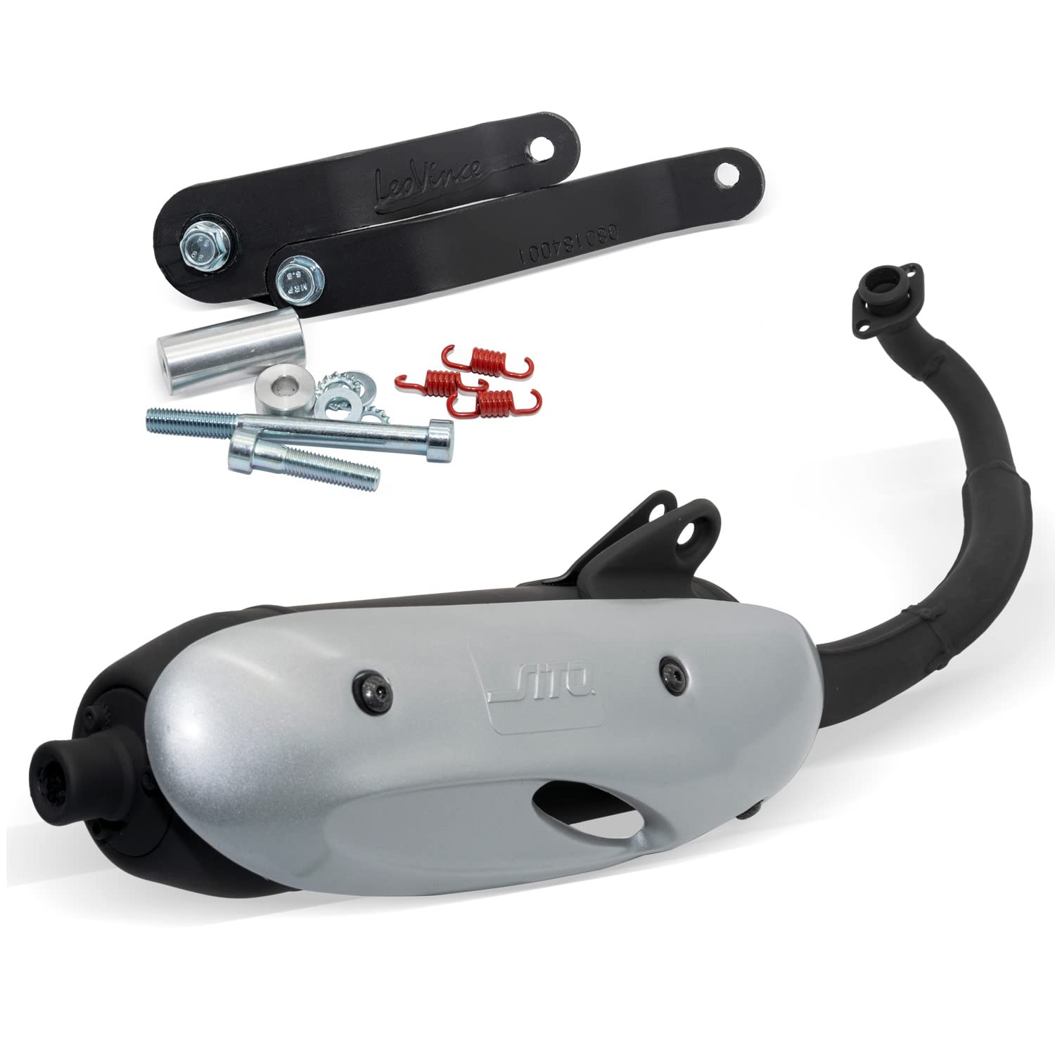 Auspuffanlage LeoVince Komplettanlage SITO, Stahl, mit Zulassung für Gilera Runner Purejet/Aprilia SR50 Sport ab Bj 2003 / SR50 R Factory/DiTech ab Bj. 2005 Auspuffanlage LeoVince Komplettanlage SITO, Stahl, mit Zulassung für Gilera Runner Purejet/Aprilia SR50 Sport ab Bj 2003 / SR50 R Factory/DiTech ab Bj. 2005 von Maxtuned