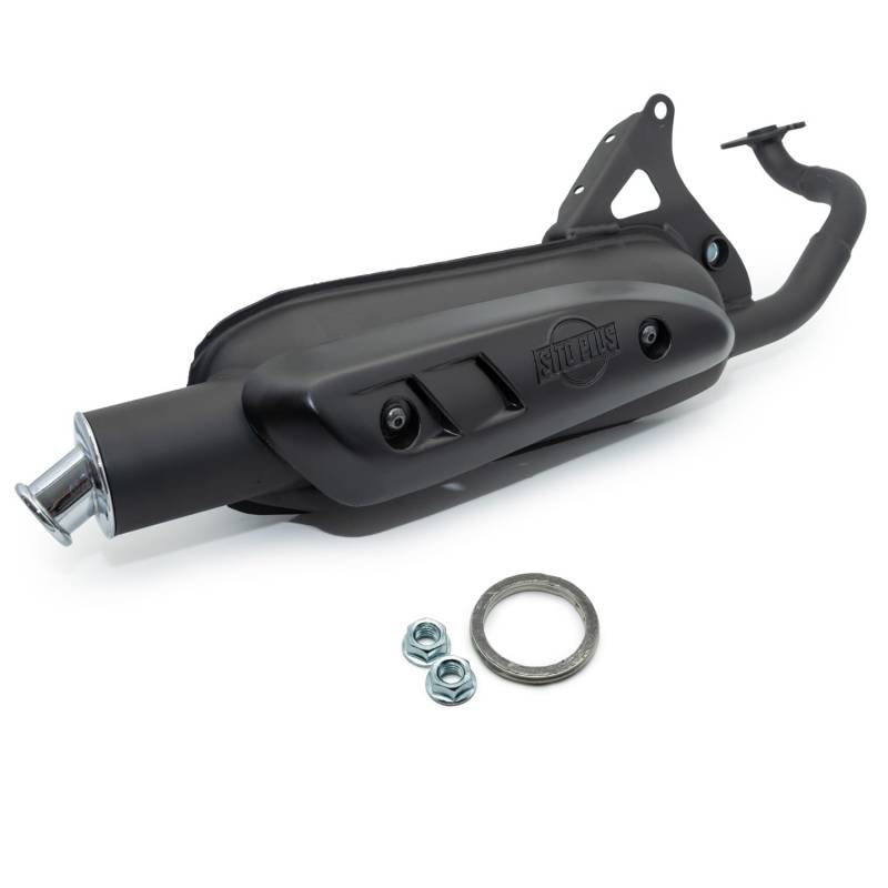 Auspuffanlage LeoVince Komplettanlage SITO PLUS, Stahl, mit Zulassung für Malaguti F12 Phantom AC/LC von Maxtuned