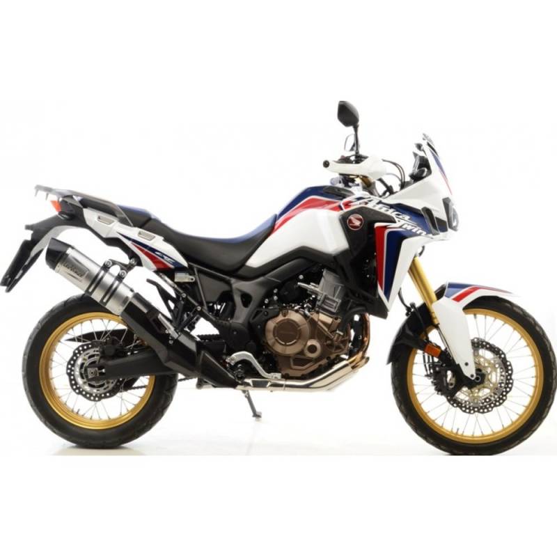Endschalldämpfer / Auspuffanlage LeoVince SLIP-ON SBK LV ONE EVO, Edelstahl, Carbon Kappe, mit Zulassung für Honda CRF 1000 L Africa Twin von Maxtuned