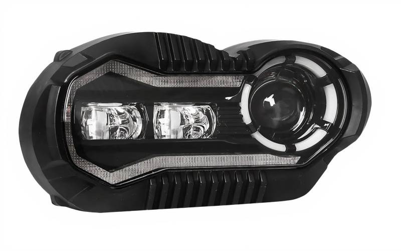 Maxtuned Scheinwerfer LED 'New Style' Flashtec passend für B*MW R1200 GS Bj. 2004/2005 / 2006/2007 / 2008/2009 / 2010/2011 / 2012 Hauptscheinwerfer von Maxtuned