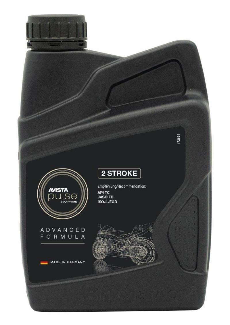 AVISTA Pulse Evo PRIME 2 Stroke 2-Takt Öl Zweitaktöl für Motorroller, Roller, Simson, Synthetisch, erfüllt API TC/JASO FB/ISO-L-EGD 1L von Maxtuned