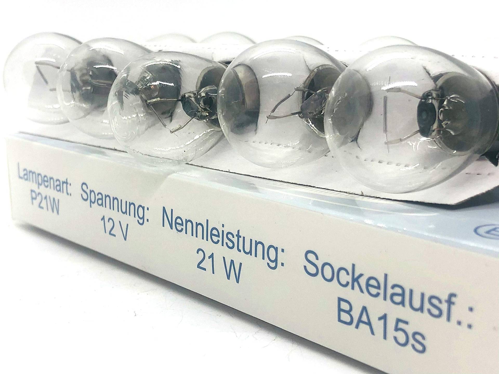 Maxxoni 10x Stück P21W 12V KFZ Auto Beleuchtung Glühlampe Autolampen Glassockel Long Life (10x P21W) von MAXXONI