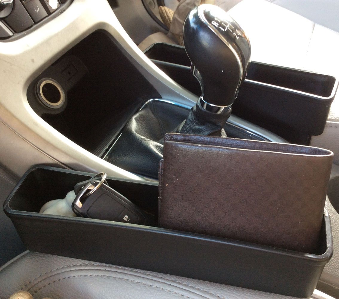 Konsolentasche (2 PCS), Auto-Organizer, Autositzfänger, füllt die Lücke zwischen den Sitzen (schwarz) von Mayco Bell