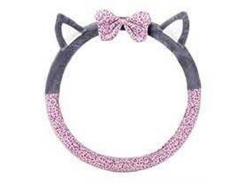 Mayco Bell 2019 Nette Katze Ohr Lenkradbezug Kurze Plüsch Winter Auto Lenkradbezüge Für Mädchen Leopard Lenkradbezüge Fall (Rosa) von Mayco Bell