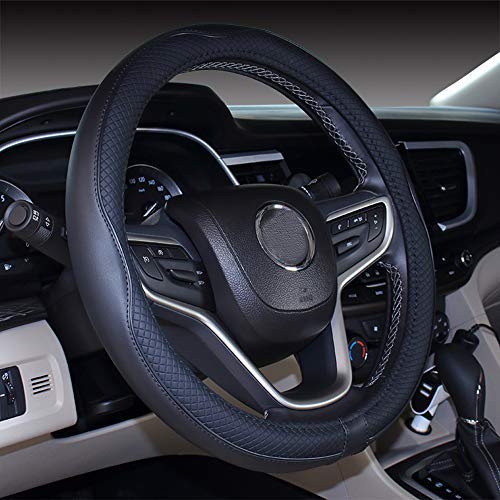 Mayco Bell 2019 Neue Schwarze Mikrofaser Leder kleine Lenkradabdeckung für Prius Civic 35-36.25 cm Mayco Bell 2019 Neue Schwarze Mikrofaser Leder kleine Lenkradabdeckung für Prius Civic 35-36.25 cm von Mayco Bell