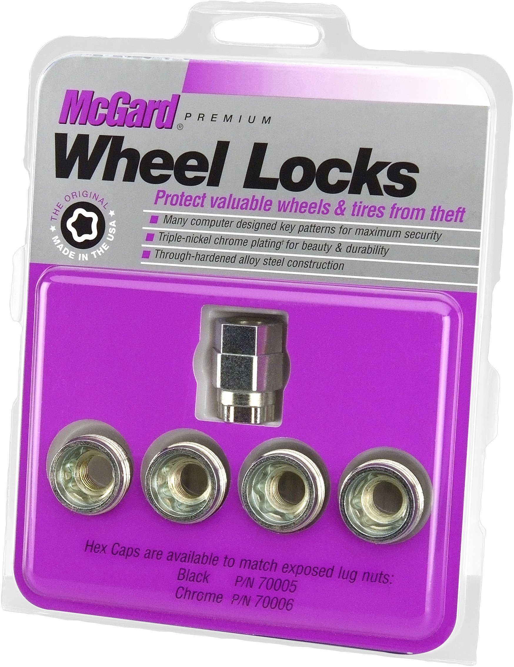 McGard 24012 Cone Seat - Under Hub Cap Wheel Locks (M12 x 1.5 Thread Size) - Set of 4, Silver von McGard