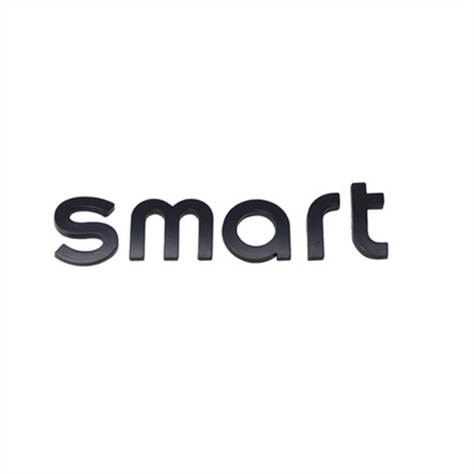 Für Smart 451 453 Fortwo Forfour 2009-2021 Auto Vorne Hinten Logo Aufkleber 3D Dekoration Emblem Moulding (Color : Black smart) von McKona