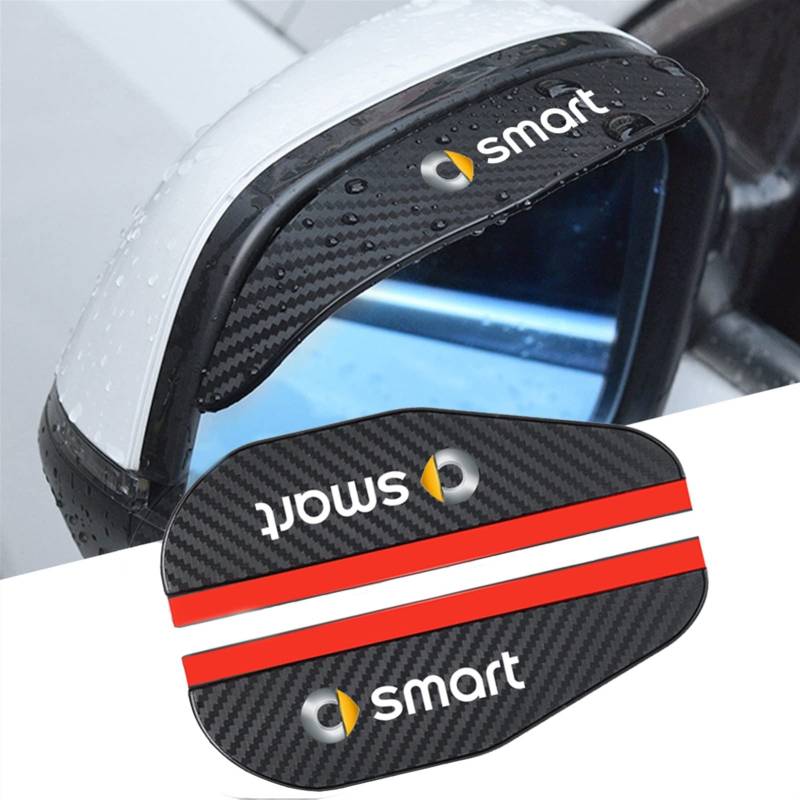 McKona Autozubehör Kohlefaser-Regenschutz Für Smart Two 451 450 452 453 454 Cabrio Crossblade Forfour Coupé Roadster Autoaufkleber von McKona