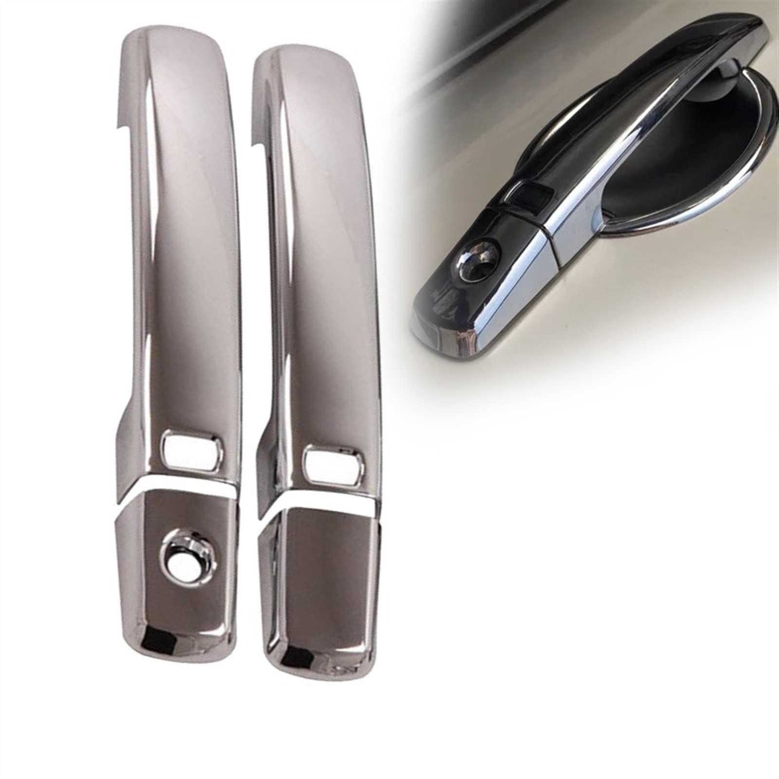 McKona Für Nissan Für Pathfinder R51 2005-2012 Chrom Auto Türgriff Abdeckung Trim Aufkleber Auto Styling Zubehör Türgriffe (Color : 1 Keyhole 2 btton) von McKona