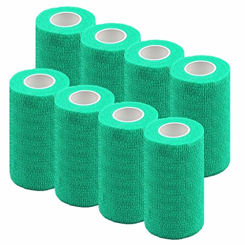 Mcree 8 Stück non-woven selbstklebend Wrap Bandagen, stark elastisch mit Anhänger geschlossene Klebeband, Bandagen Set von Mcree