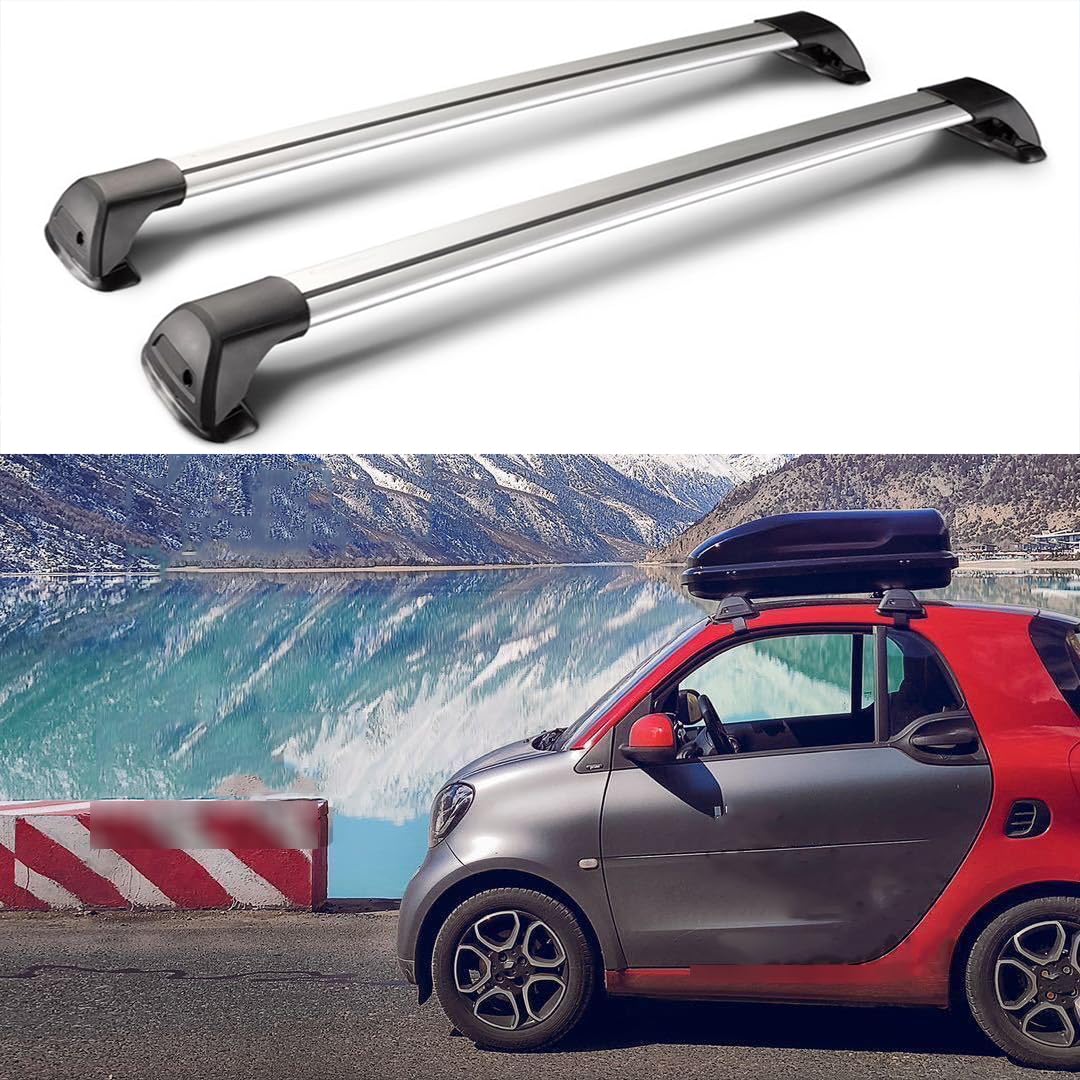 Dachträger-Querstangen Set aus Aluminium für Smart Fortwo 453 2-Door 2015-2020 - 2 Stücke von MEFFEE