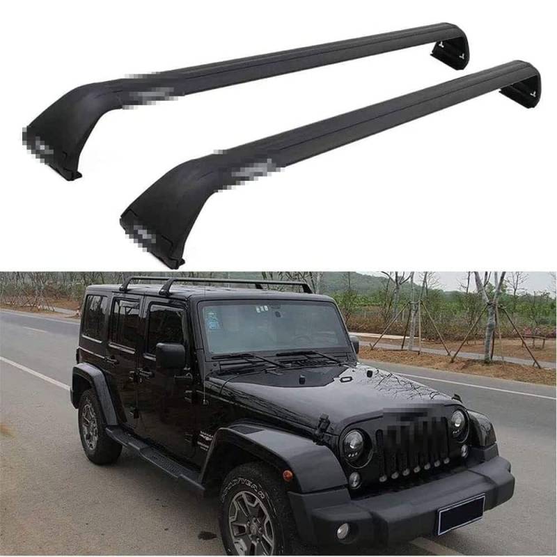 MEFFEE Dachträger aus Aluminium für Jeep Wrangler JK JL Unlimited 2007-2020, 180 kg Traglast, Einfache Schnappmontage, 2 Stücke von MEFFEE