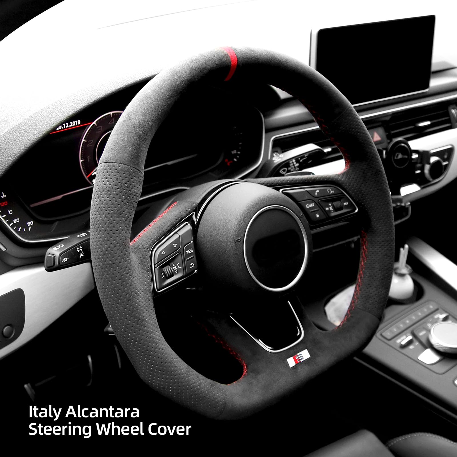 Gestrickte Lenkrad Hand Stitch Alcantara Lenkradbezug für Audi RS3 RS4 RS5 S3 S4 S5 Gestrickte Lenkrad Hand Stitch Alcantara Lenkradbezug für Audi RS3 RS4 RS5 S3 S4 S5 von MeOmo