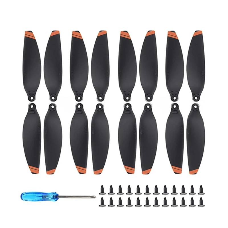 16er-Pack kompatible Drohne 4726 Leichtes Propellerlaufrad Flügelventilator Zubehör Ersatzteile Schraubensatz(16PCS Orange) von MeVCWF