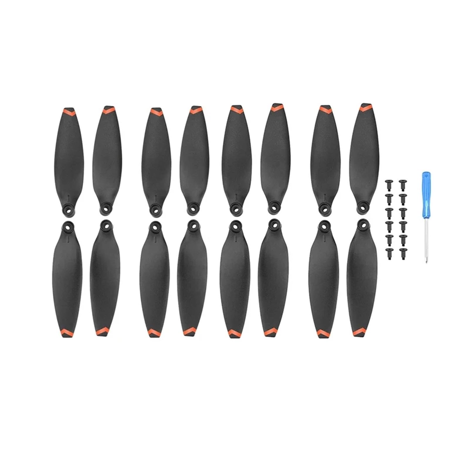 8/16 Pcs for Propeller X8 Mini/Mini V2 Drone Prop Laufrad Flügel Fan Zubehör Ersatz Schraube Kit(16pcs Orange) von MeVCWF