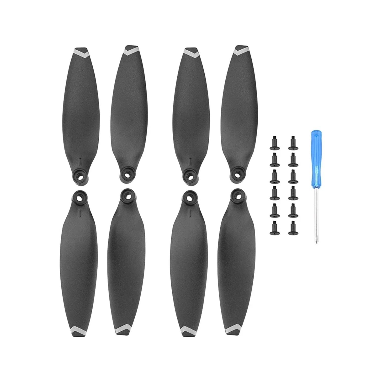 8/16 Pcs for Propeller X8 Mini/Mini V2 Drone Prop Laufrad Flügel Fan Zubehör Ersatz Schraube Kit(8pcs White) von MeVCWF