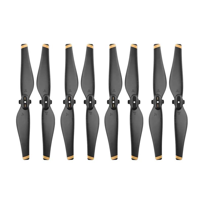 8-teiliges Set for Propeller Air Drone Release CCW CW Prop Ersatz Impeller Ersatzteile Flügel Zubehör(Black gold) von MeVCWF
