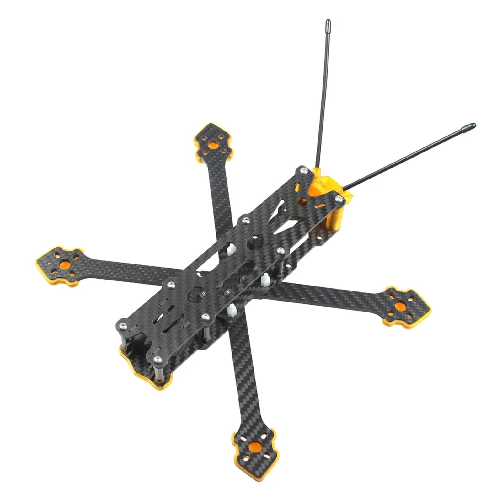 F220 220 mm for 5-Zoll-Radstand X-Typ Carbon Quadcopter-Rahmen-Kit, unterstützt BN-220 for FPV Freestyle Rc Racing Drone Helikopter(Orange) von MeVCWF