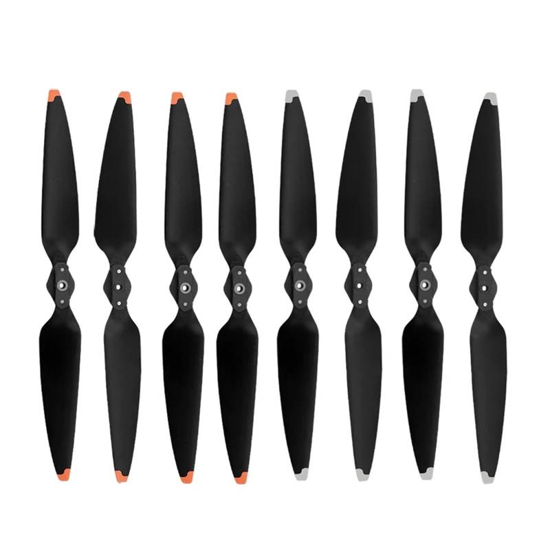 Geeignet for Air 3/Air 3S Propeller 8747F Impeller Quick Release Flügel Fan Ersatz Propeller Zubehör(4Pairs Orange Silver) von MeVCWF