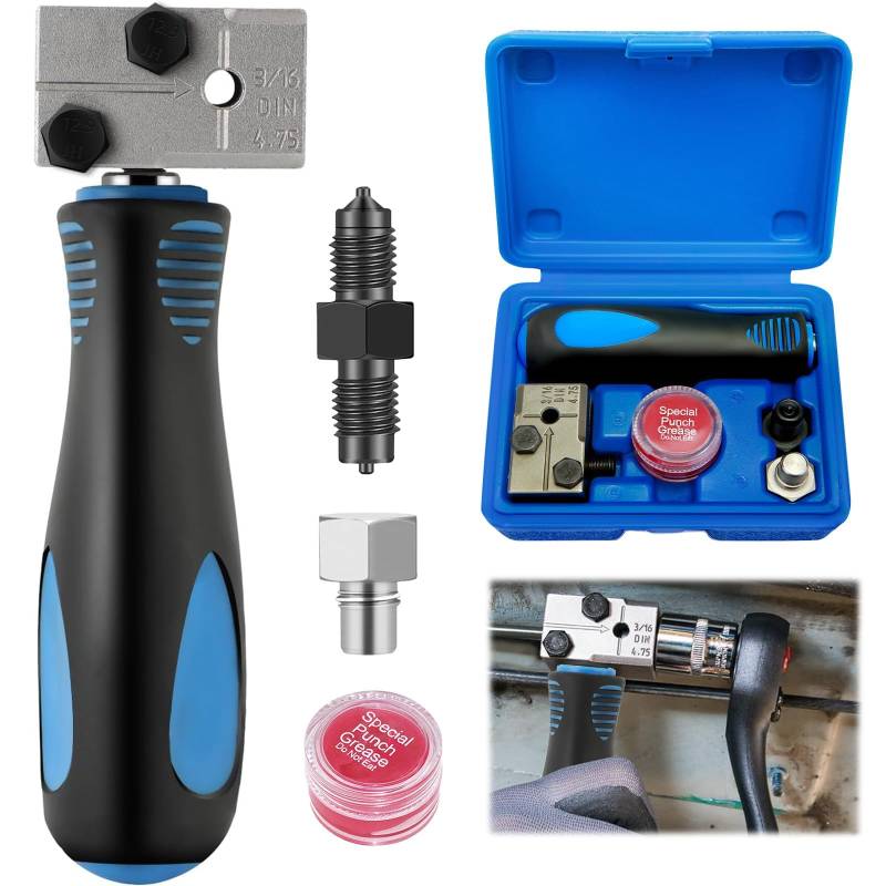 MeYuxg 3/16 Zoll Bremsleitung Bördelgerät, Bremsleitung Bördelgerät Set, Bremsleitung Werkzeug, Bremsleitung Reparatursatz, 4,75 mm Bördelwerkzeug für Klimaanlagen, Fahrzeugleitungen von MeYuxg