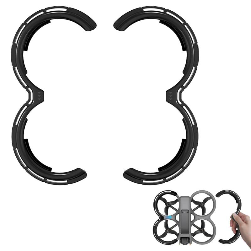 MeYuxg Avatar 2 Propellerschutz für DJI Avata 2, Shockproof Prop Protector, Schutz Hülle für Anti-Collision, Stoßfänger Bumper Guard - Schwarz von MeYuxg
