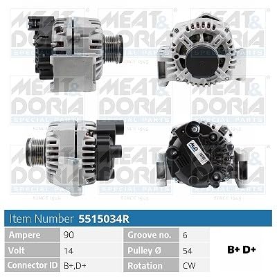 MEAT & DORIA 5515034R Lichtmaschine MEAT & DORIA 5515034R Lichtmaschine von Meat & Doria