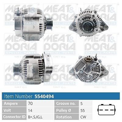 MEAT & DORIA 5540494 Lichtmaschine MEAT & DORIA 5540494 Lichtmaschine von Meat & Doria