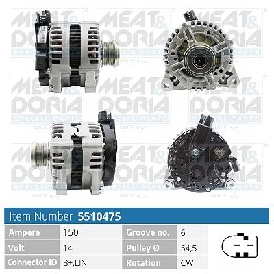 Meat & Doria 5510475 Lichtmaschine Land Rover Freelander Ii, Meat & Doria 5510475 Lichtmaschine Land Rover Freelander Ii, von Meat & Doria