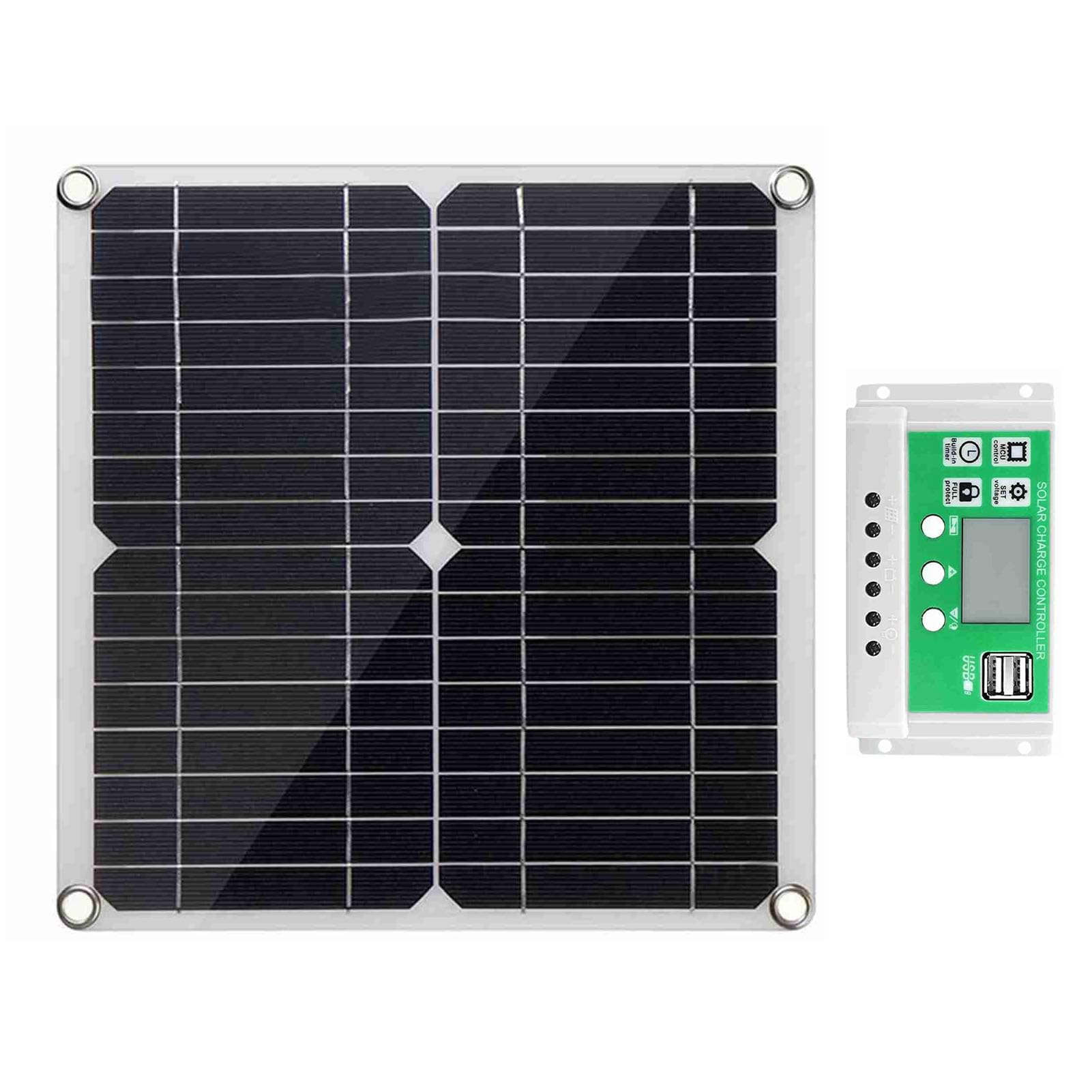 20 Watt 12 Volt Solar Panel Kit Hocheffizienz monokristalline Solarpanel 60A PWM Ladung Controller RV Boote Anhänger Off-Grid-System (100A Controller) von MechKit