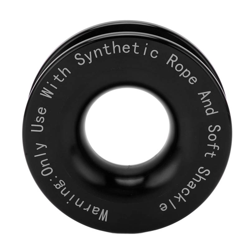 MechKit Winch Snatch Recovery Ring Heavy Duty 41000 lbs Breaking Stärke Weiche Fessel (Schwarz) von MechKit