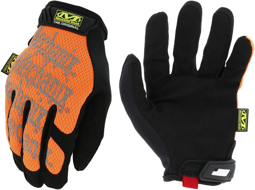 Mechanix Wear SMG-99-010 Hi-Viz Original Handschuhe (Large, Fluoreszierendes Orange) Hochsichtbare Arbeitshandschuhe von Mechanix