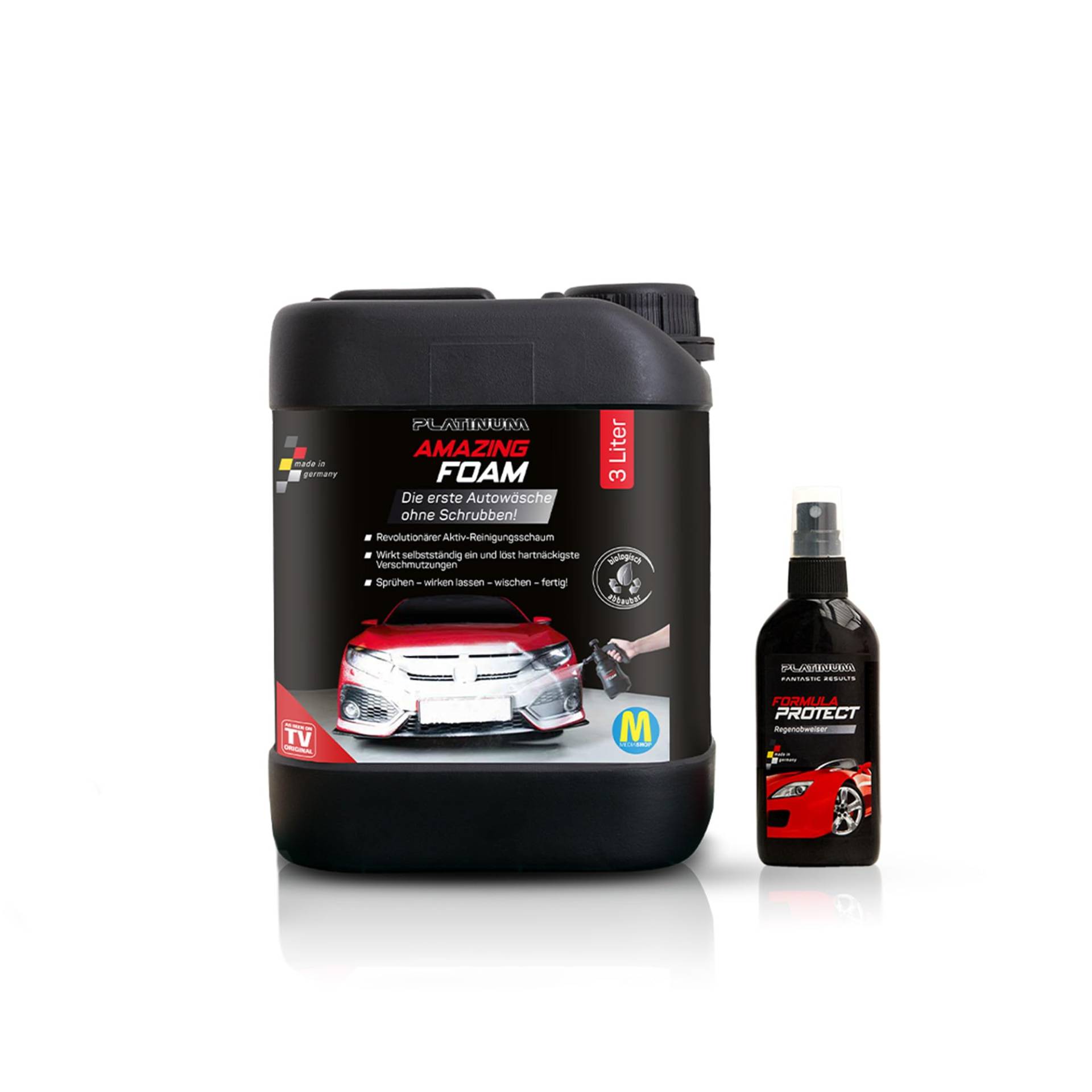 Mediashop Platinum Amazing Foam 3 Liter Nachfüllkanister – Autoreiniger und Autopflege – entfernt hartnäckigen Schmutz und sorgt für Glanz – auch als Cockpit Reiniger Mediashop Platinum Amazing Foam 3 Liter Nachfüllkanister – Autoreiniger und Autopflege – entfernt hartnäckigen Schmutz und sorgt für Glanz – auch als Cockpit Reiniger von Mediashop