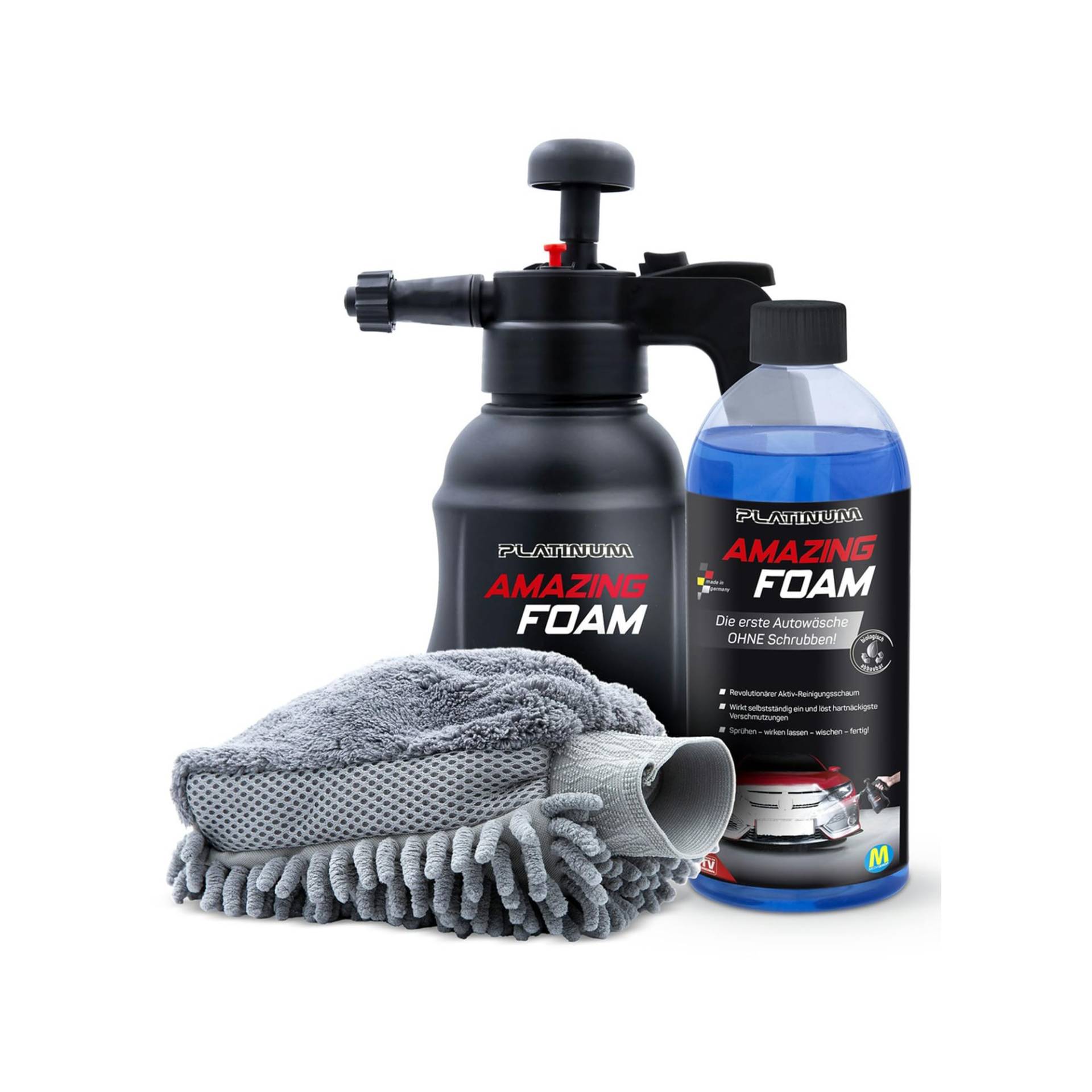 Platinum Amazing Foam – Autoreiniger und Autopflege – entfernt hartnäckigen Schmutz und sorgt für Glanz – auch als Cockpit Reiniger – für alle Oberflächen Platinum Amazing Foam – Autoreiniger und Autopflege – entfernt hartnäckigen Schmutz und sorgt für Glanz – auch als Cockpit Reiniger – für alle Oberflächen von Mediashop