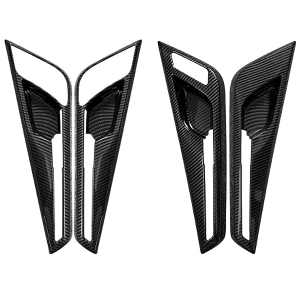 Medoon Carbon Fiber Style Schwarz Türverkleidung Streifen Abdeckung Kompatibel mit KIA EV6 Autozubehör von Medoon