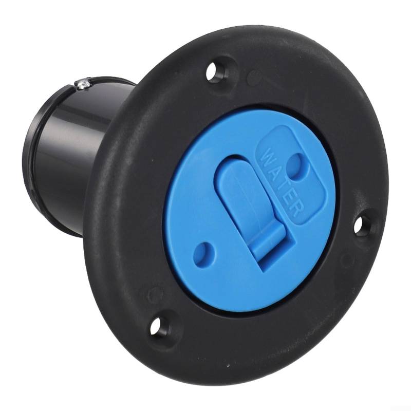 Stabilisierter Tankdeckel aus Nylon für Boote und Wohnmobile, einfach zu bedienen mit Edelstahl-Haltekette (schwarz) von MeevrgR