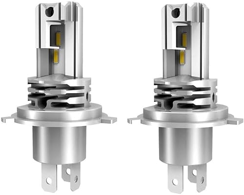 Mefluctuate Halogen Auto Lampen H4, 55W 400% Helligkeit als Halogenlampen11000LM 6500K Kaltes Weiß,1:1 Mini-Größe, 2 Stück von Mefluctuate