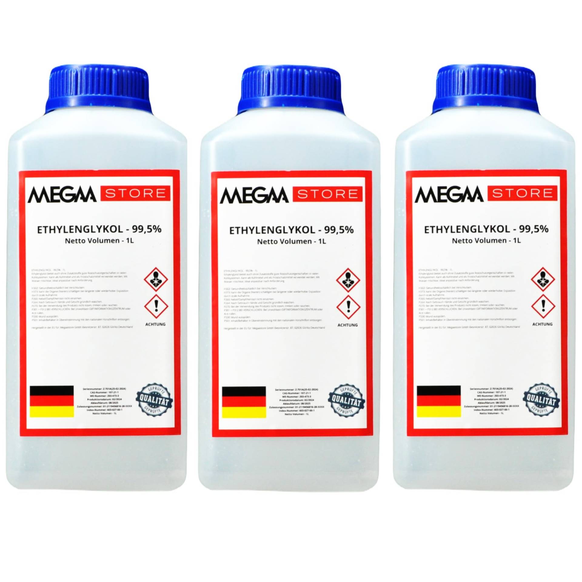 Megaa store Ethylenglykol 99,5% | 1L bis 20L | Kühlmittel Solarflüssigkeit Kühlsystem Heizungs- Solar- Klimaanlagen- und Wärmepumpen Installationen Megaa store Ethylenglykol 99,5% | 1L bis 20L | Kühlmittel Solarflüssigkeit Kühlsystem Heizungs- Solar- Klimaanlagen- und Wärmepumpen Installationen von Megaa store