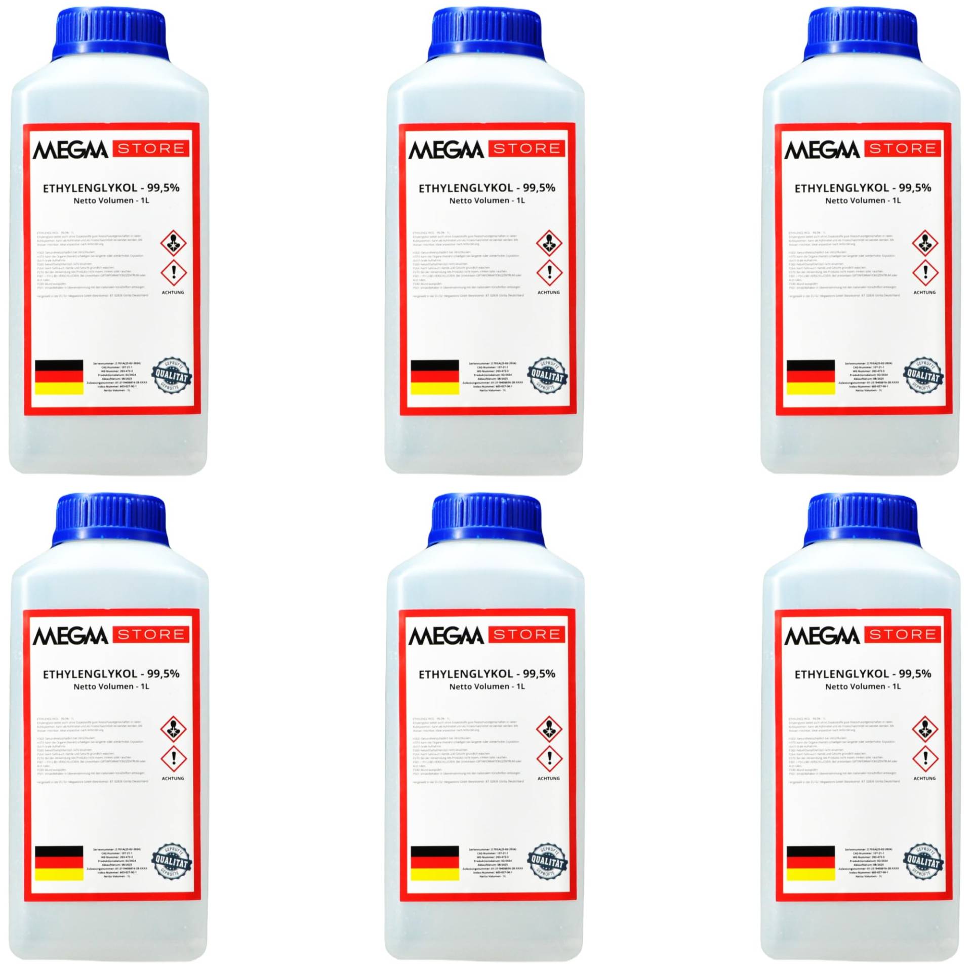 Megaa store Ethylenglykol 99,5% | 1L bis 20L | Kühlmittel Solarflüssigkeit Kühlsystem Heizungs- Solar- Klimaanlagen- und Wärmepumpen Installationen Megaa store Ethylenglykol 99,5% | 1L bis 20L | Kühlmittel Solarflüssigkeit Kühlsystem Heizungs- Solar- Klimaanlagen- und Wärmepumpen Installationen von Megaa store