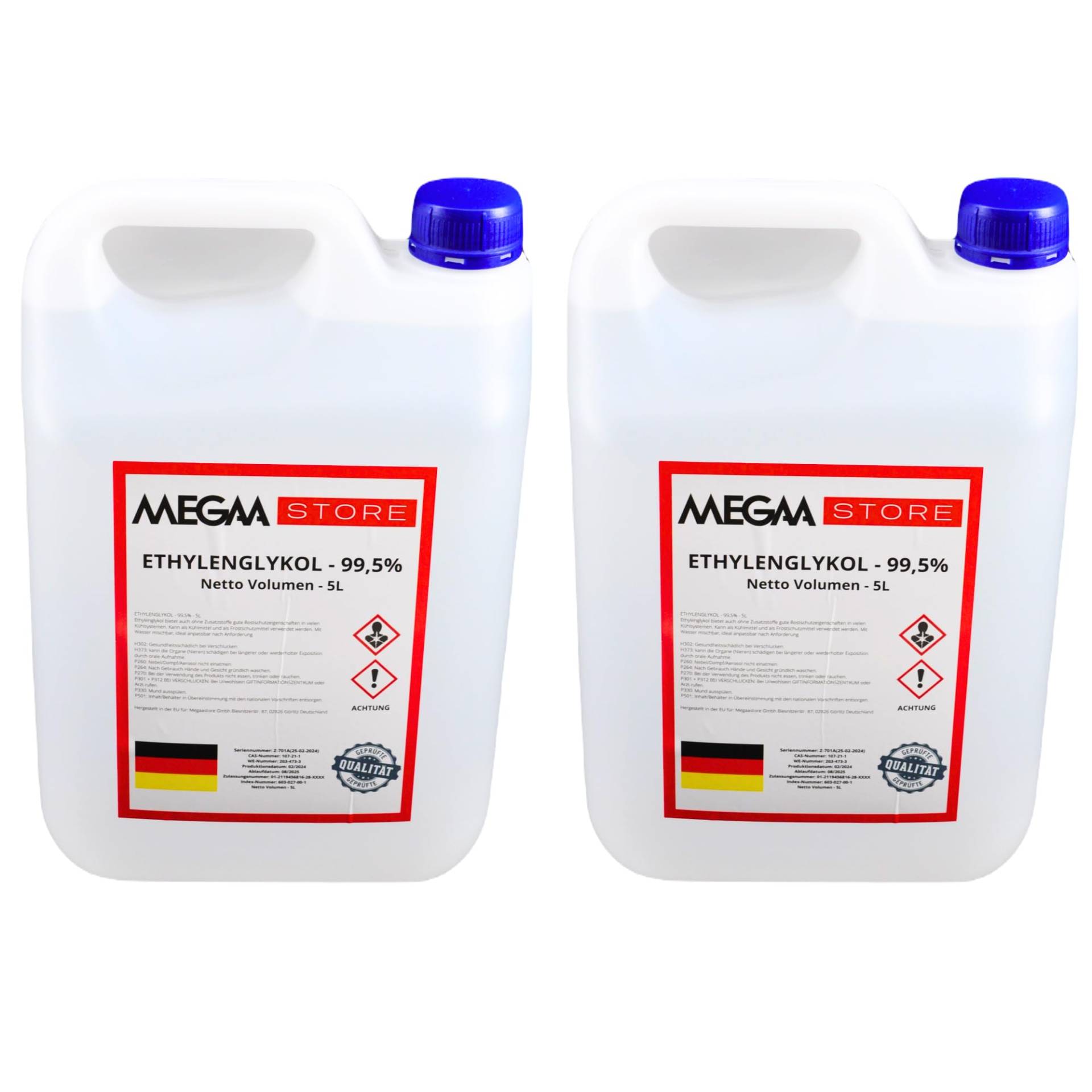 Megaa store Ethylenglykol 99,5% | 1L bis 20L | Kühlmittel Solarflüssigkeit Kühlsystem Heizungs- Solar- Klimaanlagen- und Wärmepumpen Installationen Megaa store Ethylenglykol 99,5% | 1L bis 20L | Kühlmittel Solarflüssigkeit Kühlsystem Heizungs- Solar- Klimaanlagen- und Wärmepumpen Installationen von Megaa store