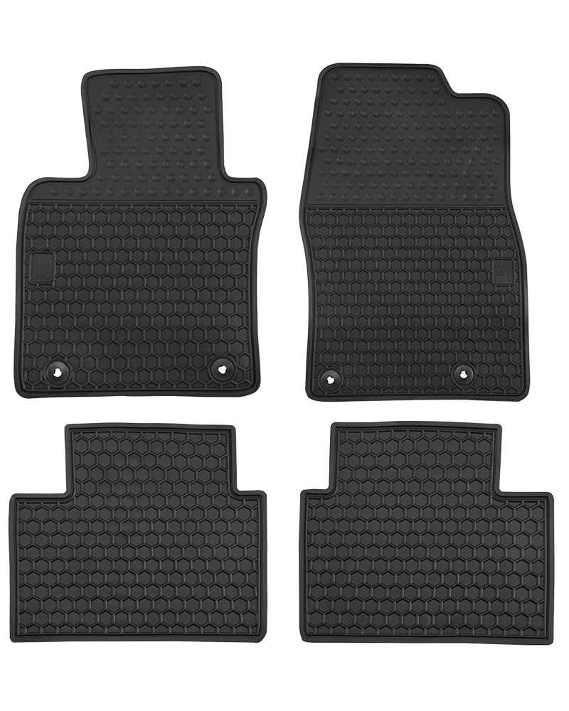 Megiteller Auto-Fußmatten, passgenau für Mazda 3 2025 2024 2023 2022 2021 2020 2019 / Mazda CX-30 2019–2025, geruchlos, waschbar, strapazierfähig, Gummi (Allwetter), Schwarz von Megiteller