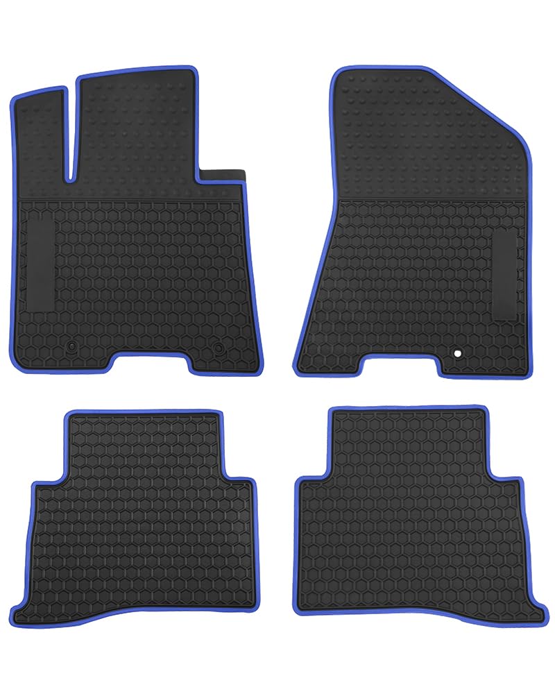 Megiteller Auto-Fußmatten maßgeschneidert für Kia Sportage 2023 2022 2021 2020 2019 2018 2017/2019-2021 Hyundai Tucson Geruchlos waschbar Heavy Duty Gummi (Allwetter) Bodeneinlagen Set Blau von Megiteller