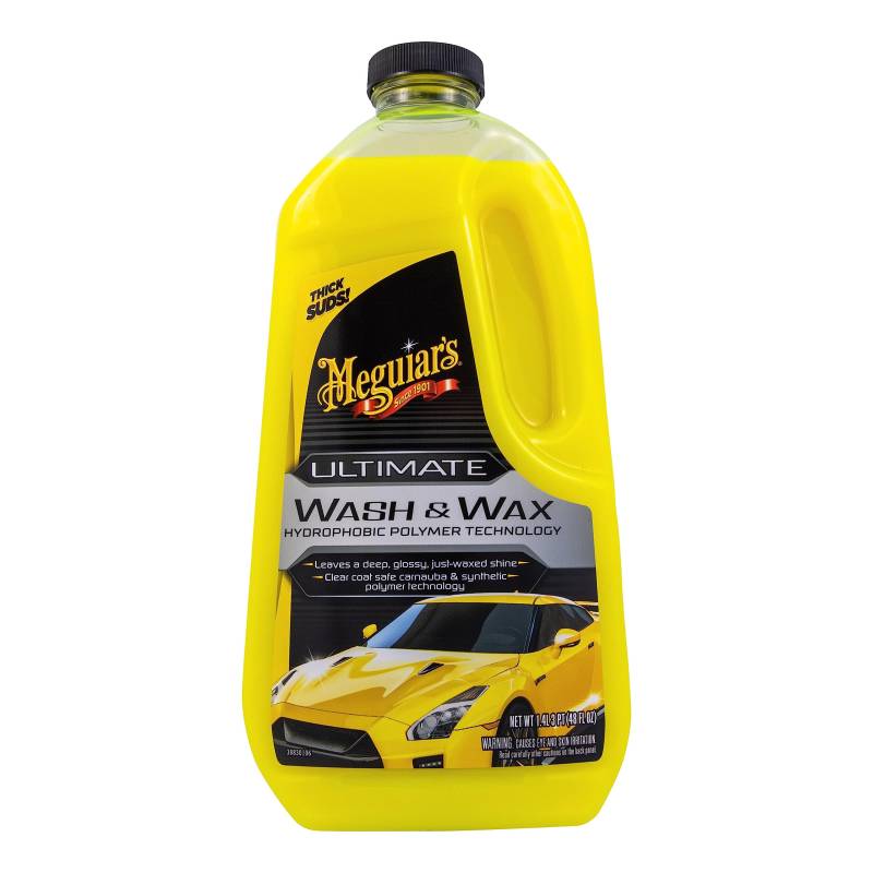 Meguiar's G17748EU Ultimate Wash & Wax Autoshampoo -Autopflege& Autoreinigung - Autowäsche mit Duft - Autowachs - Shampoo und Wachs in einem - 1420ml von Meguiar's