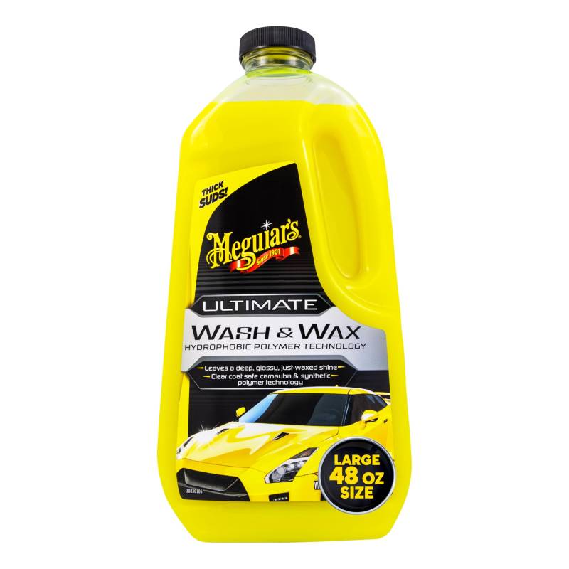 Meguiar's G17748EU Ultimate Wash & Wax Autoshampoo -Autopflege& Autoreinigung - Autowäsche mit Duft - Autowachs - Shampoo und Wachs in einem - 1420ml von Meguiar's