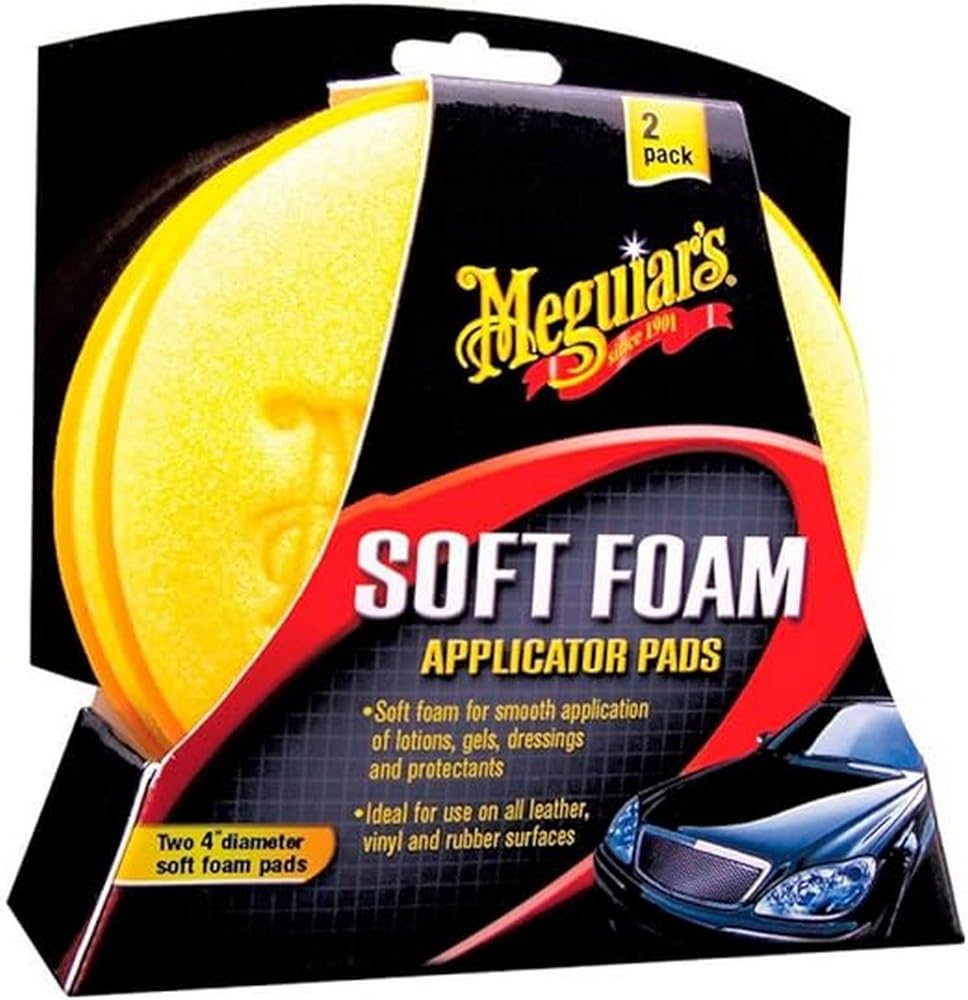 Meguiar's X3070 Soft Foam Applicator Pads Auftragschwamm, 2er-Pack von Meguiar's