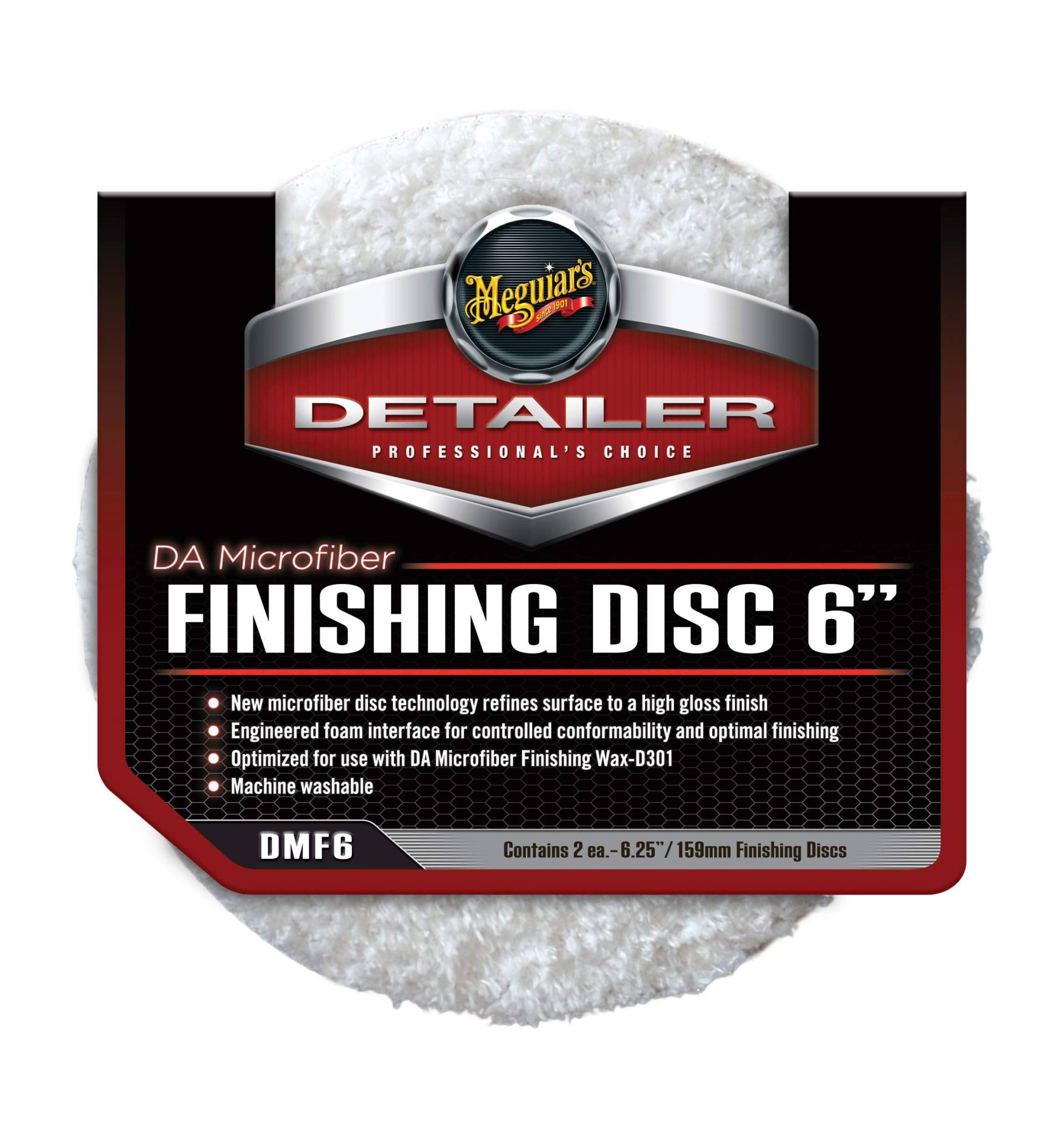 Meguiar's DMF6 DA Microfiber Finishing Disc 6" 159mm Mikrofaseraufsatz (2er Pack) Meguiar's DMF6 DA Microfiber Finishing Disc 6" 159mm Mikrofaseraufsatz (2er Pack) von Meguiar's