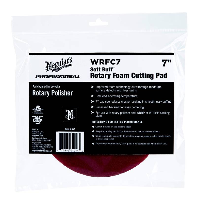 Meguiar's WRFC7 Soft Buff Rotary Foam Cutting Pad Polierpad 7", 180mm von Meguiar's